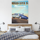 Minneapolis, Minnesota Vintage Reiseplakat Leinwanddruck (Insitu (Schlafzimmer))