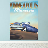 Minneapolis, Minnesota Vintage Reiseplakat Leinwanddruck (Insitu (Holzboden))