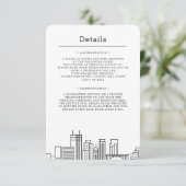 Minneapolis, Minnesota Wedding | Gästedaten Einladung (Stehend Vorderseite)