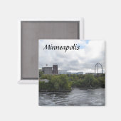 Minneapolis Mississippi River Foto Magnet (Vorderseite/Rückseite)