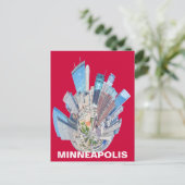 MINNEAPOLIS MN POSTKARTE (Stehend Vorderseite)
