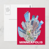 MINNEAPOLIS MN POSTKARTE (Vorne/Hinten)
