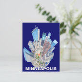 MINNEAPOLIS MN POSTKARTE (Stehend Vorderseite)