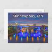 Minneapolis, MN Postkarte Souvenir Reisen (Vorne/Hinten)
