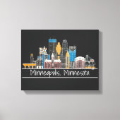 Minneapolis, MN Skyline Canvas Print Leinwanddruck (Vorderseite)