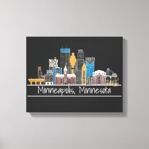 Minneapolis, MN Skyline Canvas Print Leinwanddruck
