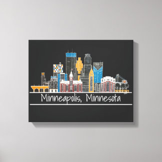Minneapolis, MN Skyline Canvas Print Leinwanddruck