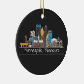 Minneapolis, MN Skyline Keramik Ornament (Rechts)