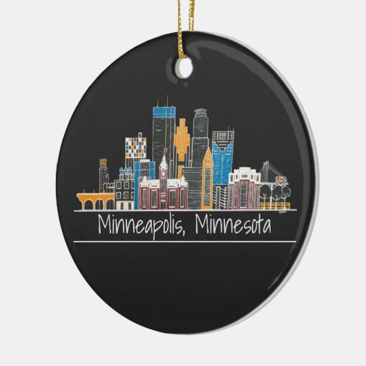 Minneapolis, MN Skyline Keramik Ornament (Links)