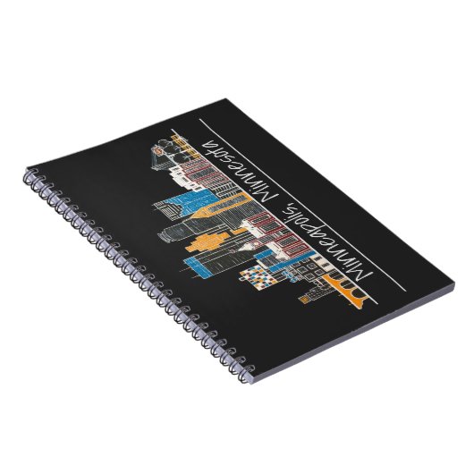 Minneapolis, MN Skyline-Notebook Notizblock (Rechte Seite)