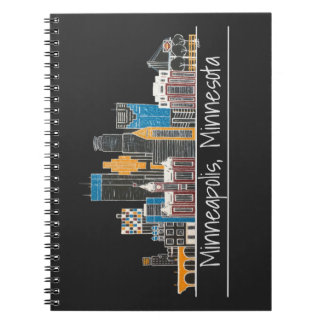 Minneapolis, MN Skyline-Notebook Notizblock