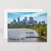 Minneapolis, MN Skyline Postkarte (Vorne/Hinten)