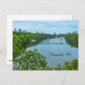 Minneapolis, MN Skyline Postkarte (Vorne/Hinten)