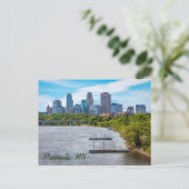 Minneapolis, MN Skyline Postkarte (Stehend Vorderseite)