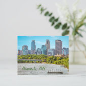 Minneapolis, MN Skyline Postkarte (Stehend Vorderseite)