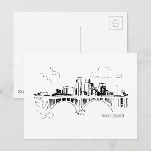 Minneapolis Postkarte (Vorne/Hinten)