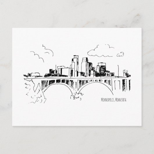 Minneapolis Postkarte (Vorderseite)