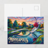 Minneapolis Sculpture Garden Minnesota Postkarte (Vorne/Hinten)