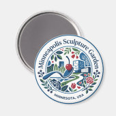 Minneapolis Sculpture Garden USA Magnet (Vorderseite/Rückseite)