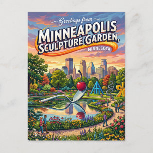 Minneapolis Sculpture Garden USA Postkarte