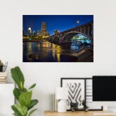 Minneapolis Skyline bei Nacht: 3. Ave. Brücke Poster (Heimbüro)