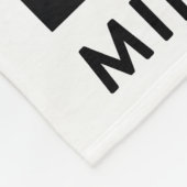 Minneapolis Skyline Black and White Woodcut Winter Fleecedecke (Ecke)