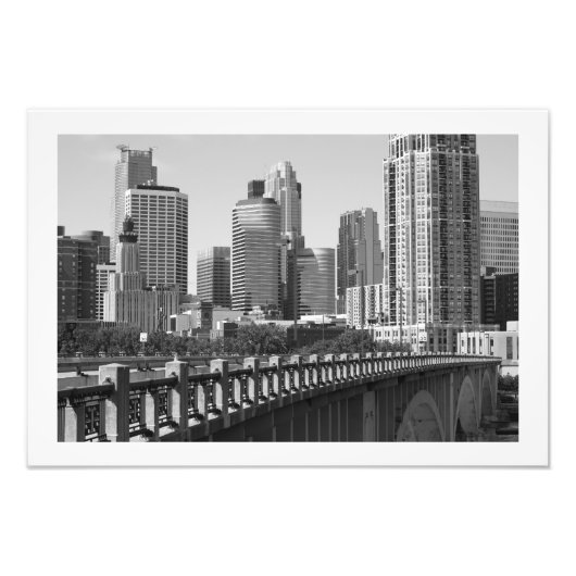Minneapolis Skyline im Tageslicht Fotodruck (Vorne)