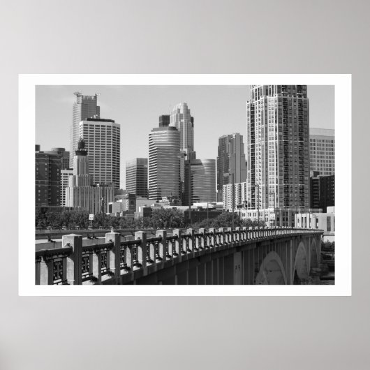 Minneapolis Skyline im Tageslicht Poster (Vorne)