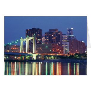 Minneapolis Skyline in der Nacht