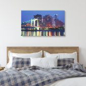 Minneapolis Skyline in der Nacht Leinwanddruck (Insitu (Schlafzimmer))