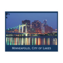 Minneapolis Skyline in der Nacht