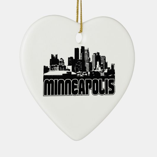 Minneapolis-Skyline Keramikornament (Rechts)