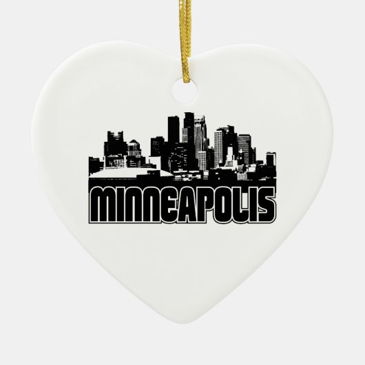 Minneapolis-Skyline Keramikornament (Vorne)