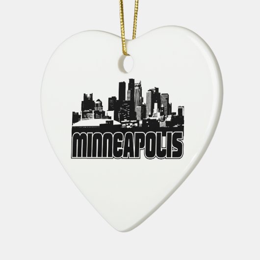 Minneapolis-Skyline Keramikornament (Links)