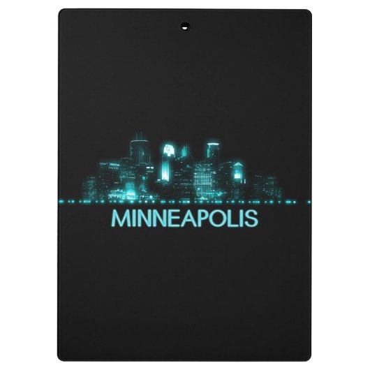 Minneapolis Skyline Klemmbrett (Rückseite)