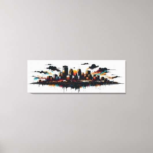 Minneapolis Skyline Leinwand Art (Vorderseite)