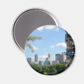 Minneapolis Skyline mit Boom Island Lighthouse Magnet (Vorderseite/Rückseite)