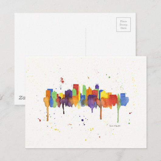 Minneapolis Skyline Postkarte (Vorne/Hinten)