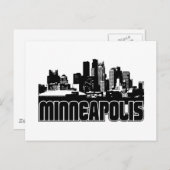 Minneapolis Skyline Postkarte (Vorne/Hinten)