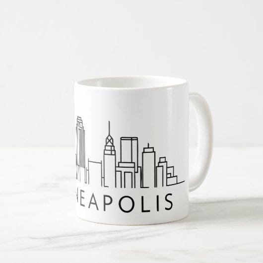 Minneapolis Skyline - Stadtbild Kaffeetasse (VorderseiteRechts)