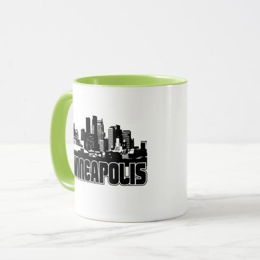 Minneapolis-Skyline Tasse (Vorderseite Links)