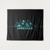 Minneapolis Skyline Wandteppich (Vorderseite (Horizontal))