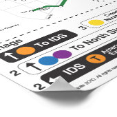 Minneapolis Skyway Map Poster (Ecke)