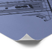 Minneapolis-St. Paul Airport (MSP) Diagramm Poster (Ecke)