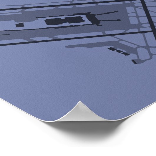 Minneapolis-St. Paul Airport (MSP) Diagramm Poster (Ecke)