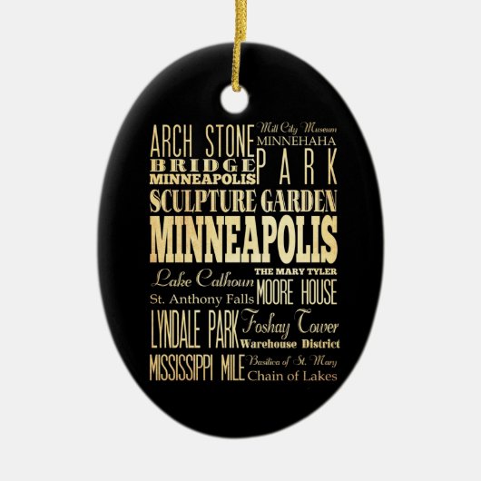 Minneapolis-Stadt der Keramik Ornament (Vorne)