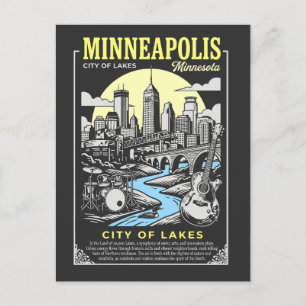 Minneapolis Stadt Minnesota Stadt der Seen Postkarte