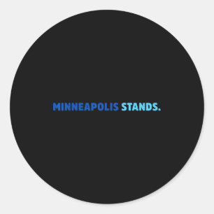 Minneapolis steht für die neue Rebellenstaatsflagg Runder Aufkleber