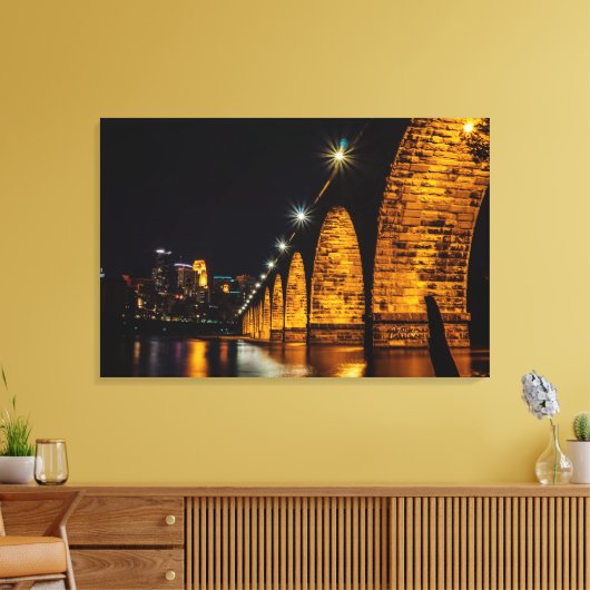 Minneapolis Stone Arch Bridge Leinwanddruck (Insitu (Wohnzimmer))