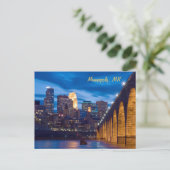 Minneapolis Stone Arch Bridge Postcard Postkarte (Stehend Vorderseite)